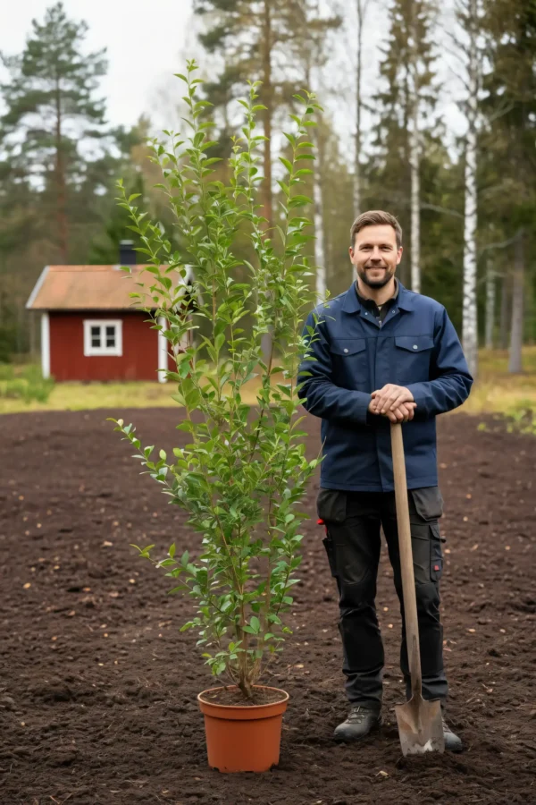 Bredbladig liguster häck Geniuspack i kruka 180-220cm - Ger omedelbar insynsskydd