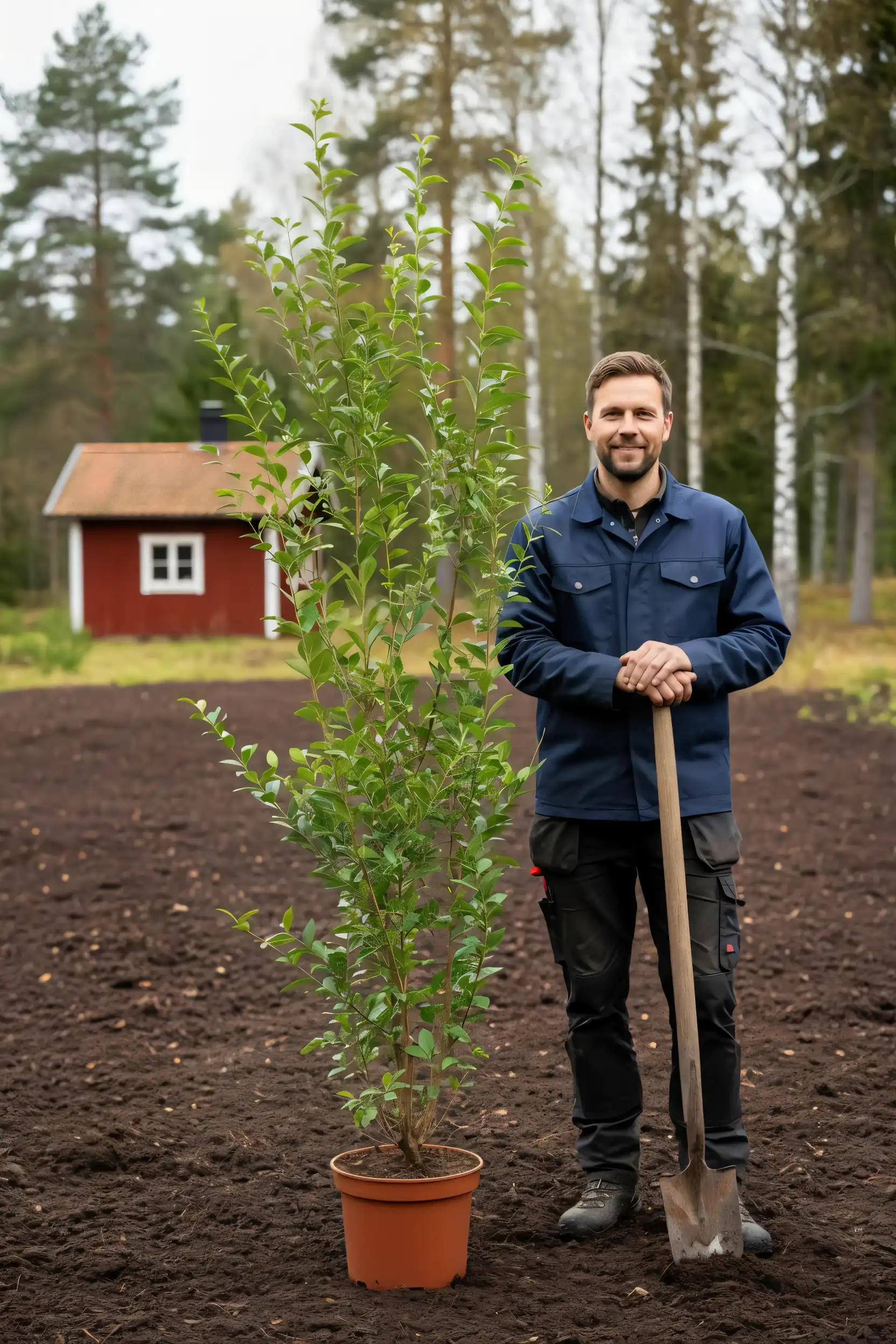 Bredbladig liguster häck Geniuspack i kruka 180-220cm - Ger omedelbar insynsskydd